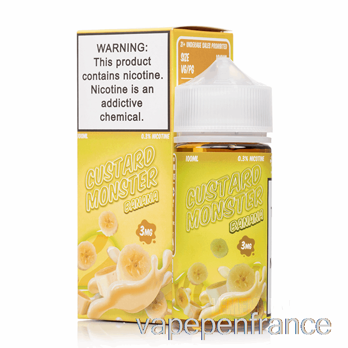 Banane - Crème Monstre - Stylo Vape 100 Ml 3 Mg